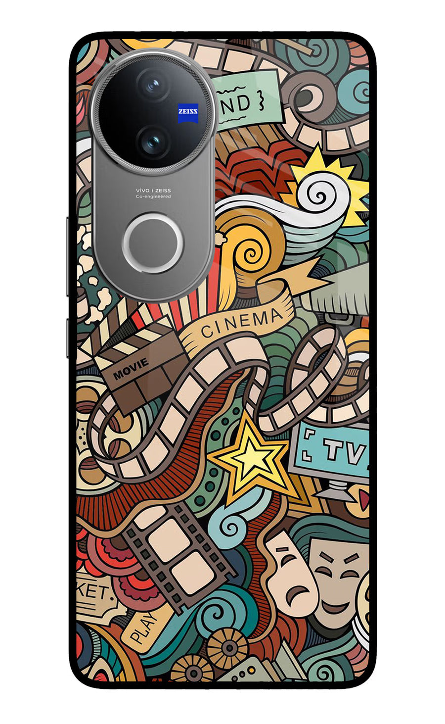 Cinema Abstract Vivo V50 5G Back Cover, Metal case