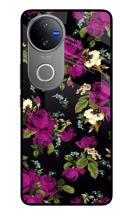 Flowers Vivo V50 5G Glass Case
