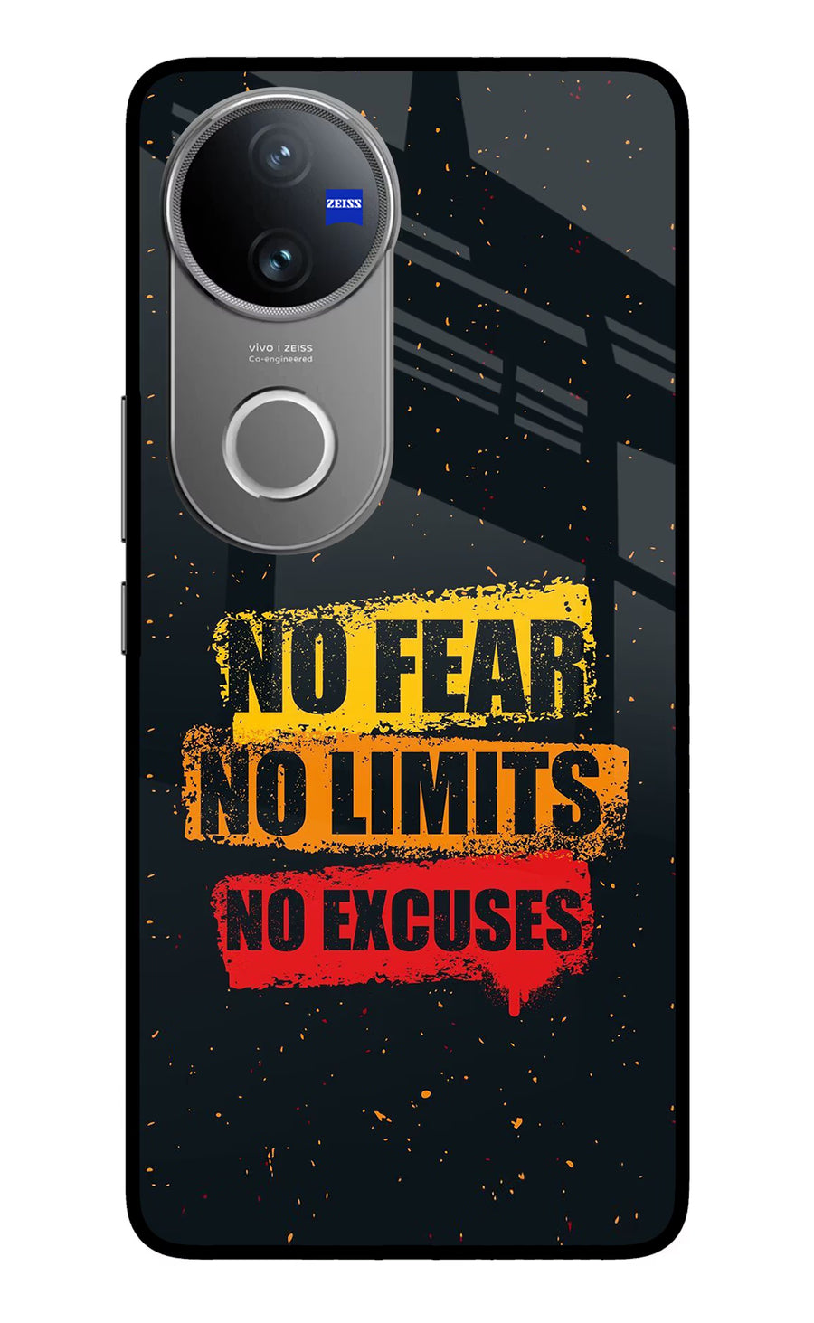 No Fear No Limits No Excuse Vivo V50 5G Back Cover, Metal case