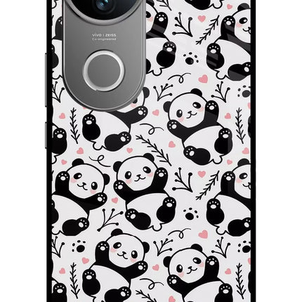 Cute Panda Vivo V50 5G Glass Case