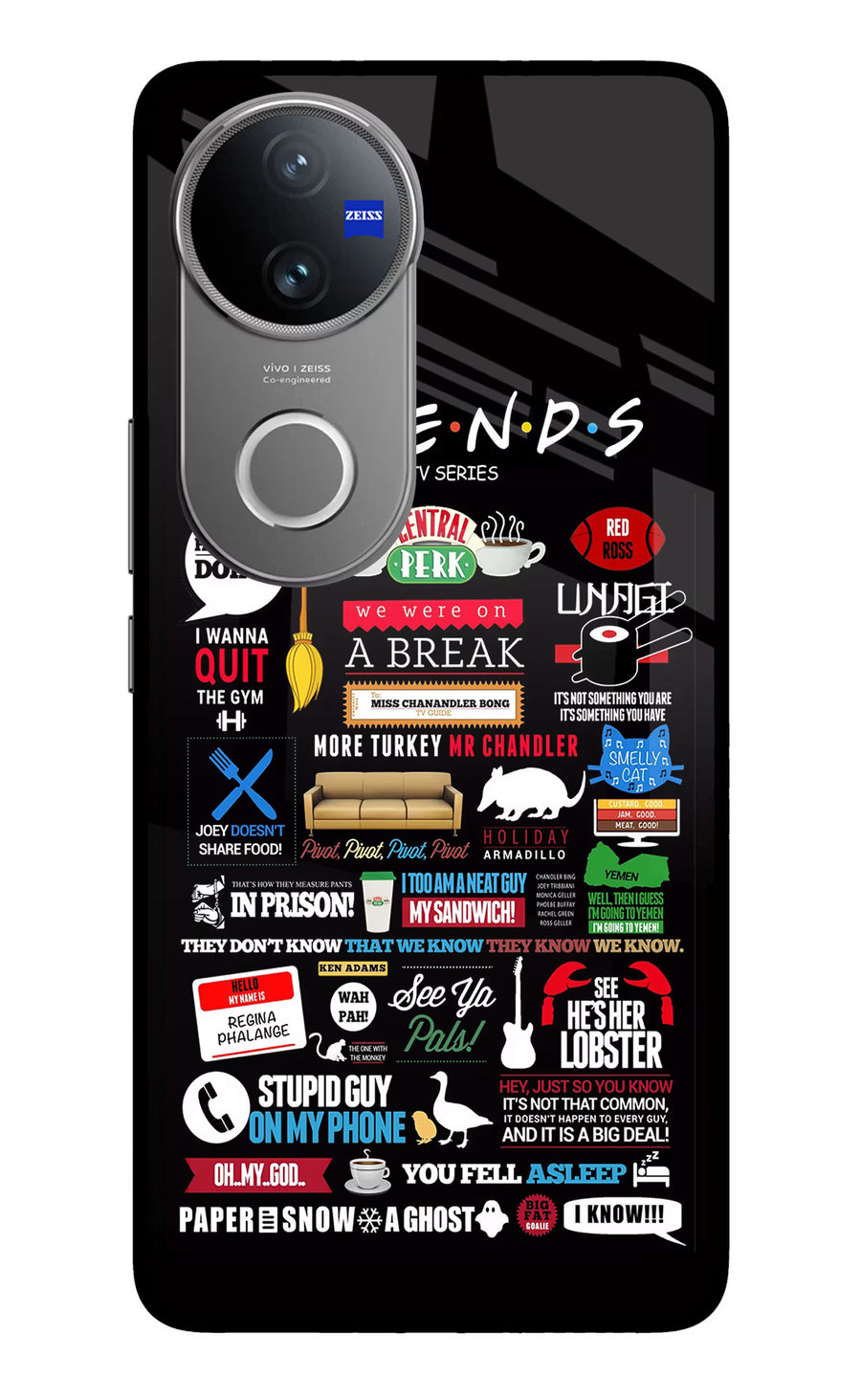 FRIENDS Vivo V50 5G Back Cover, Metal case