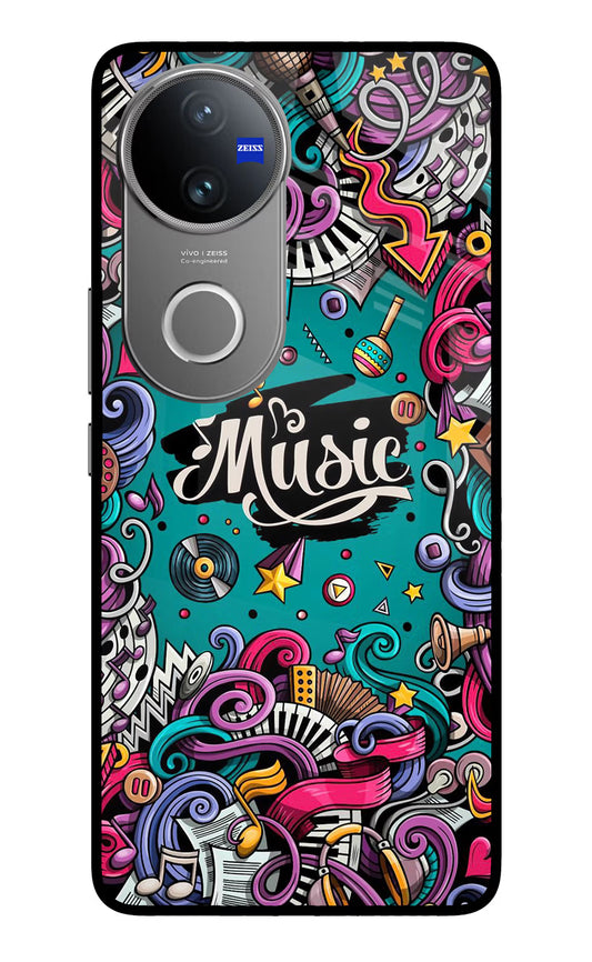 Music Graffiti Vivo V50 5G Glass Case