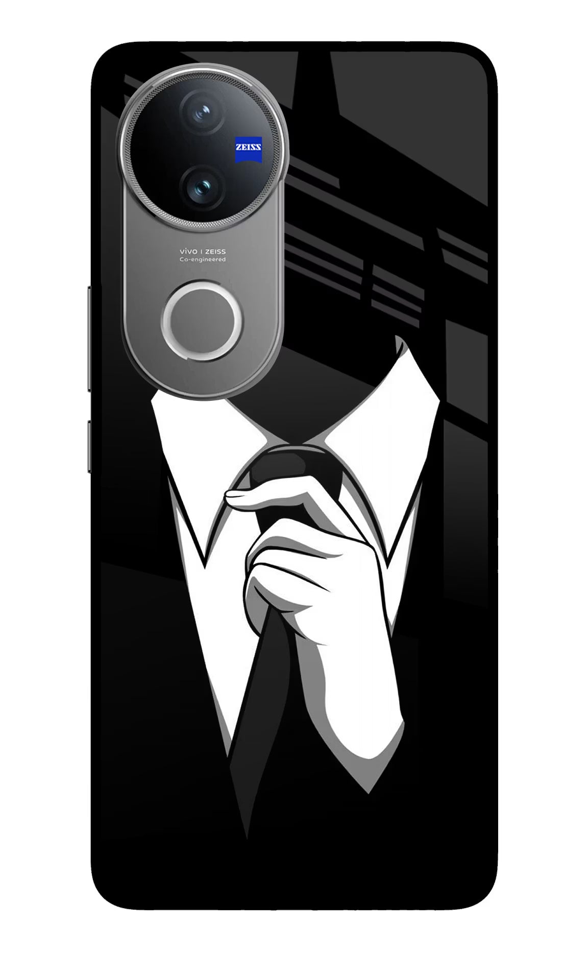 Black Tie Vivo V50 5G Glass Case