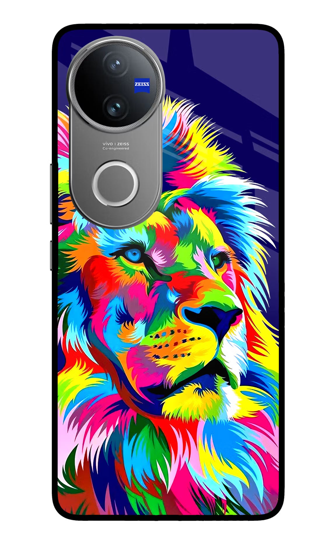 Vector Art Lion Vivo V50 5G Glass Case