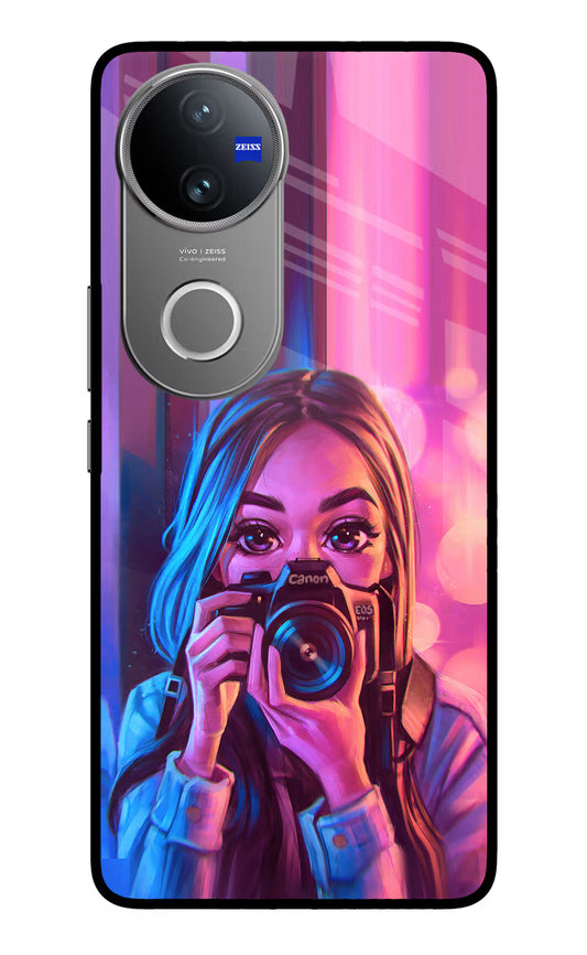 Girl Photographer Vivo V50 5G Glass Case