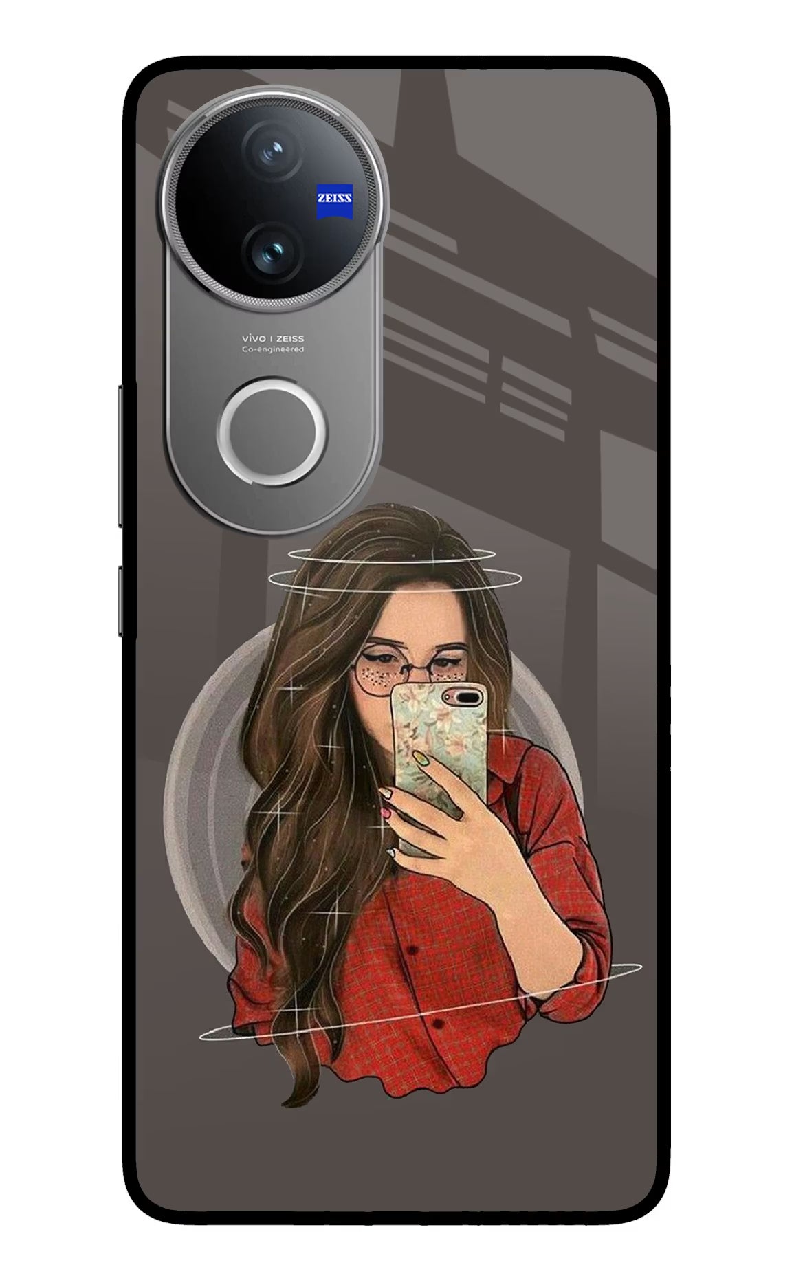Selfie Queen Vivo V50 5G Glass Case Back Cover by Casekaro