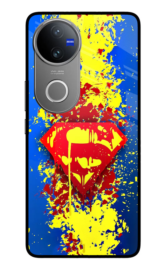 Superman logo Vivo V50 5G Glass Case