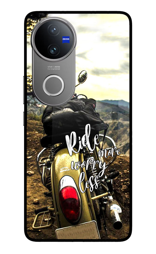 Ride More Worry Less Vivo V50 5G Glass Case