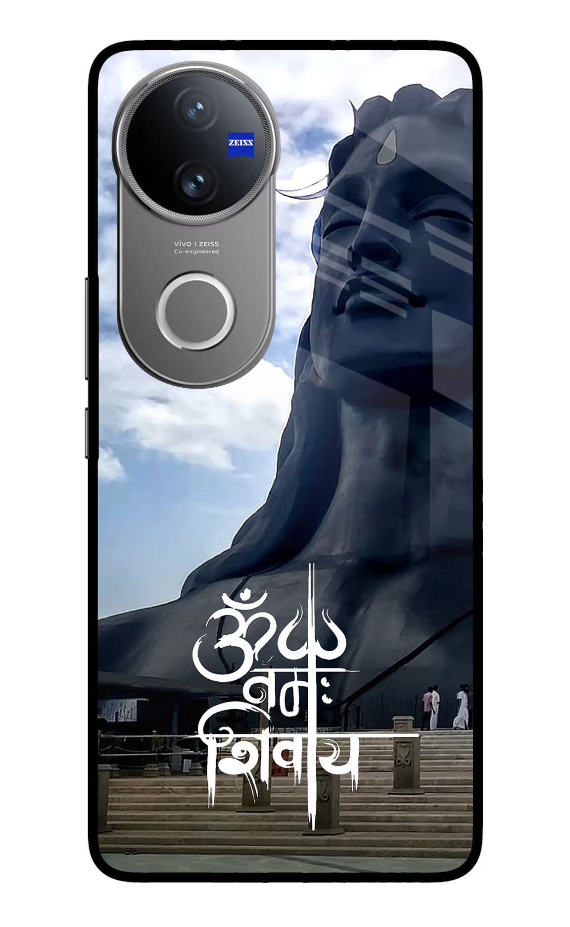 Om Namah Shivay Vivo V50 5G Glass Case Back Cover by Casekaro