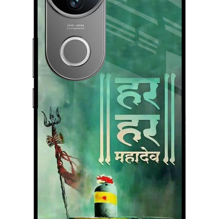 Har Har Mahadev Shivling Vivo V50 5G Glass Case