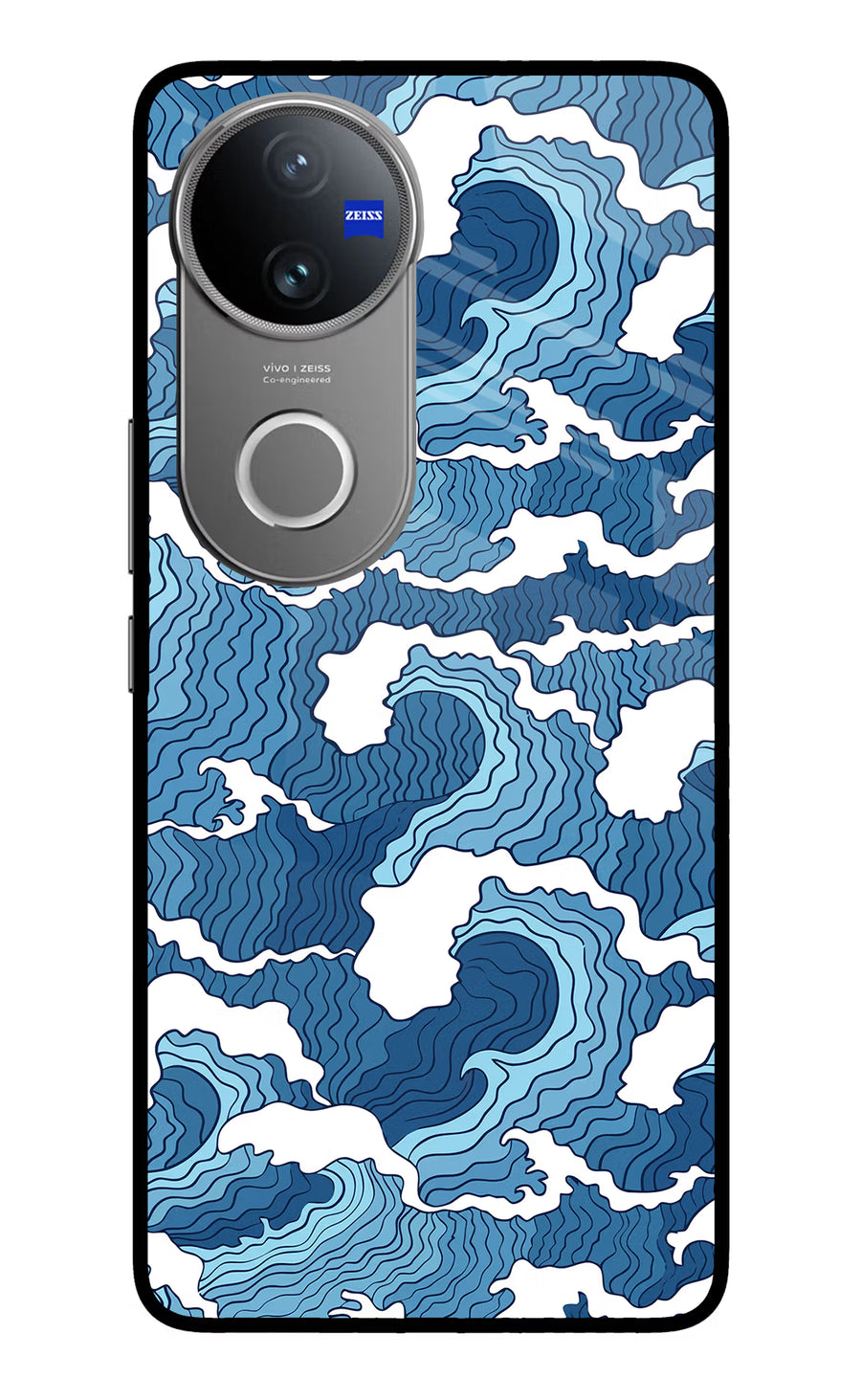 Blue Waves Vivo V50 5G Back Cover, Metal case
