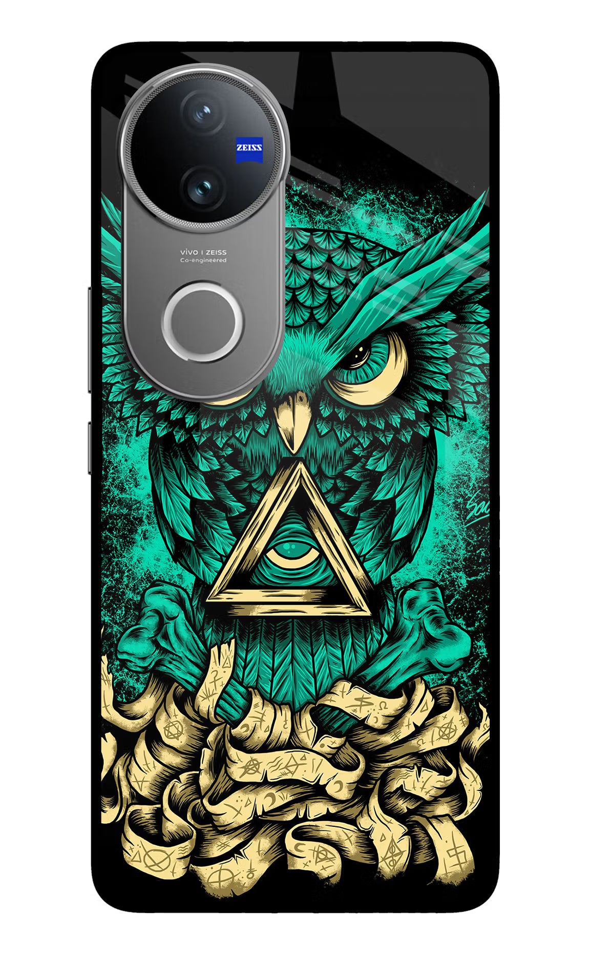 Green Owl Vivo V50 5G Glass Case
