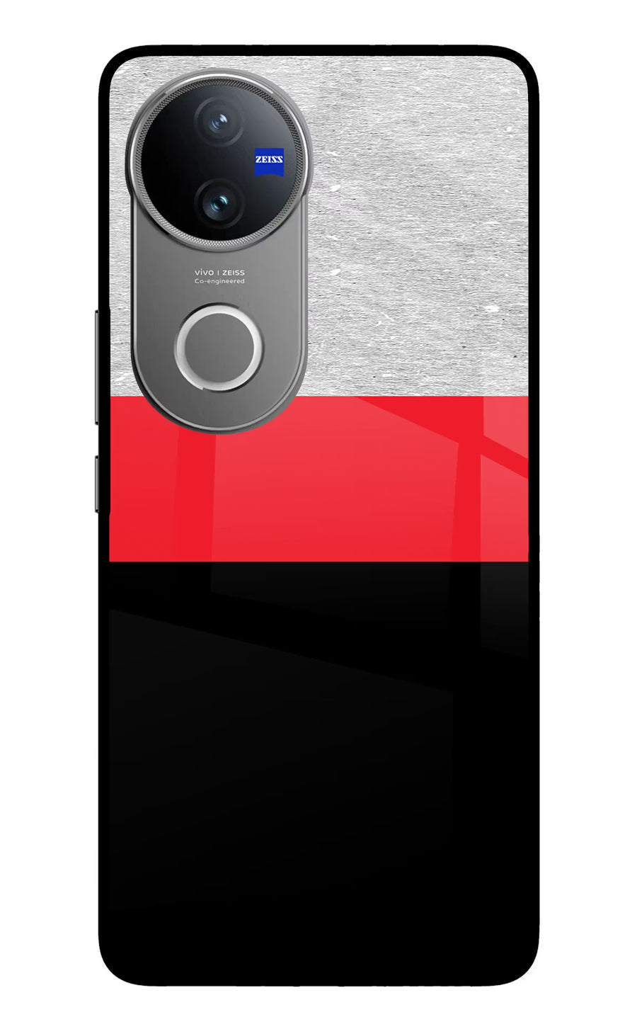 Tri Color Pattern Vivo V50 5G Back Cover, Metal case