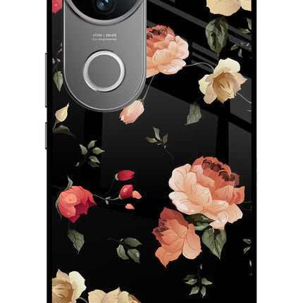 Flowers Vivo V50 5G Glass Case