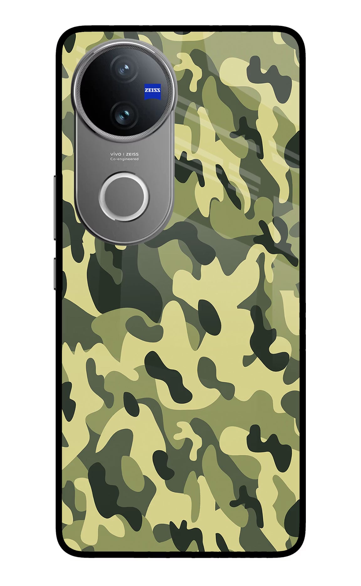 Camouflage Vivo V50 5G Glass Case