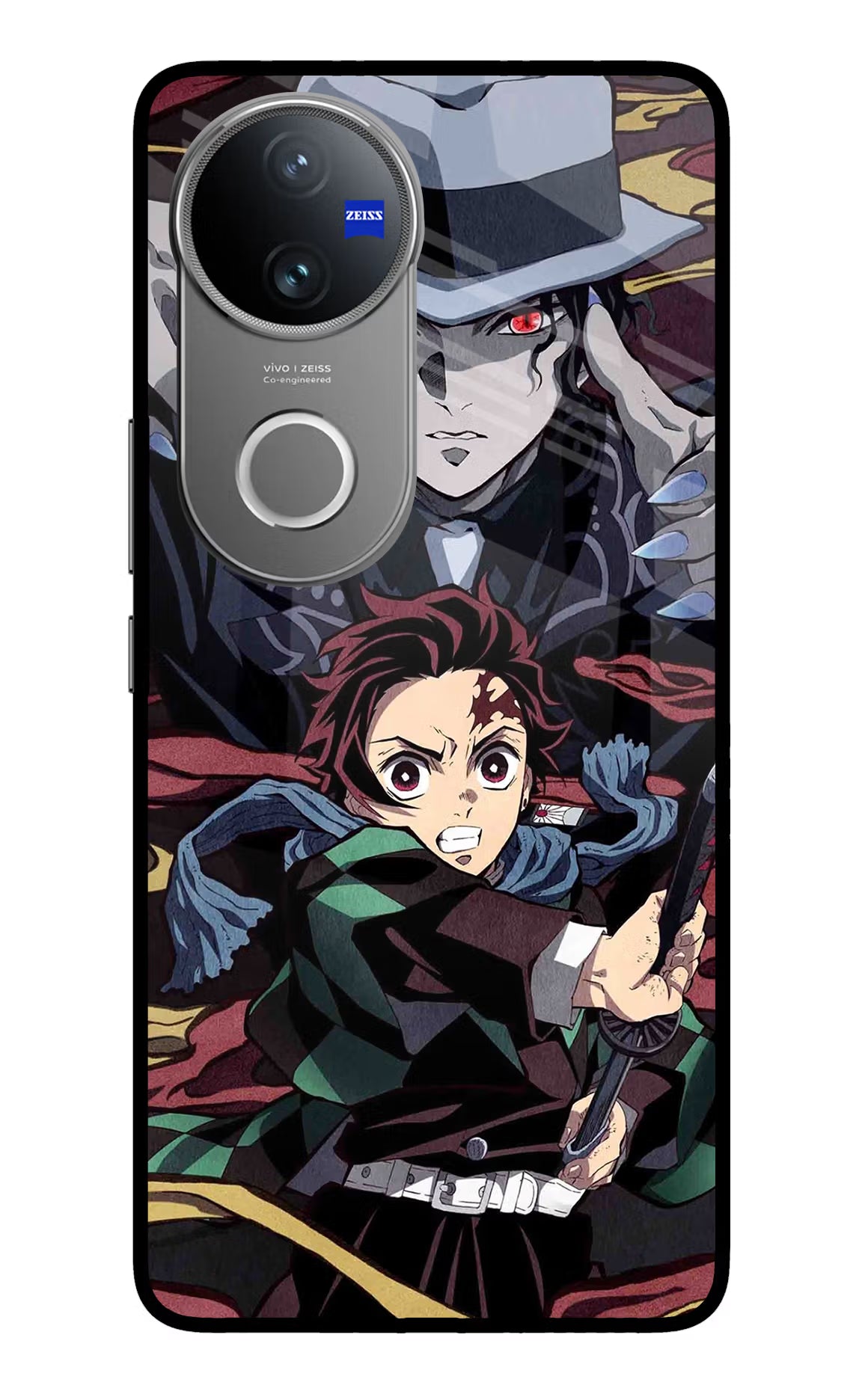 Demon Slayer Vivo V50 5G Glass Case Back Cover by Casekaro