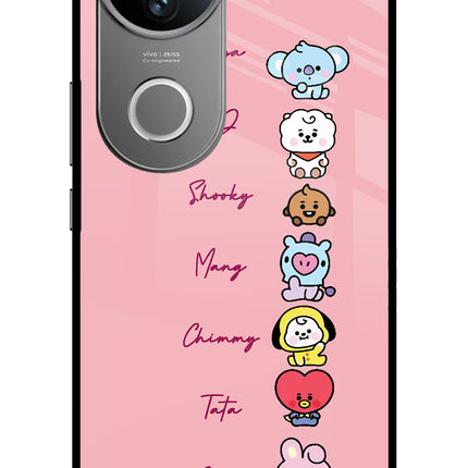 BTS names Vivo V50 5G Glass Case Back Cover by Casekaro