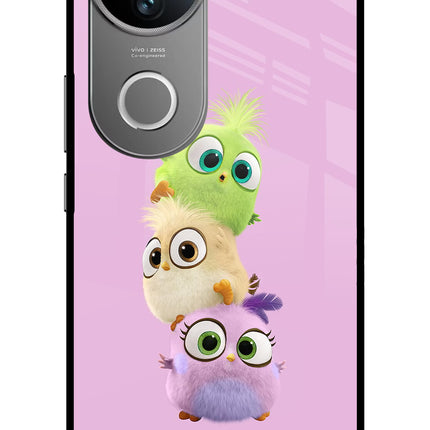 Cute Little Birds Vivo V50 5G Glass Case