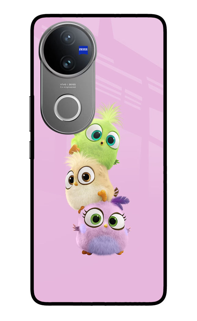 Cute Little Birds Vivo V50 5G Glass Case