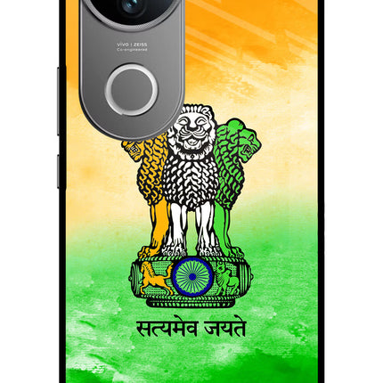 Satyamev Jayate Flag Vivo V50 5G Glass Case