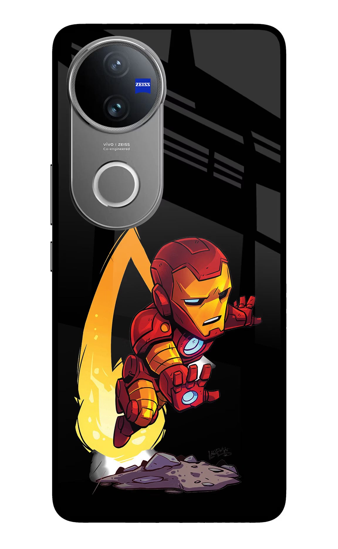 IronMan Vivo V50 5G Glass Case Back Cover by Casekaro