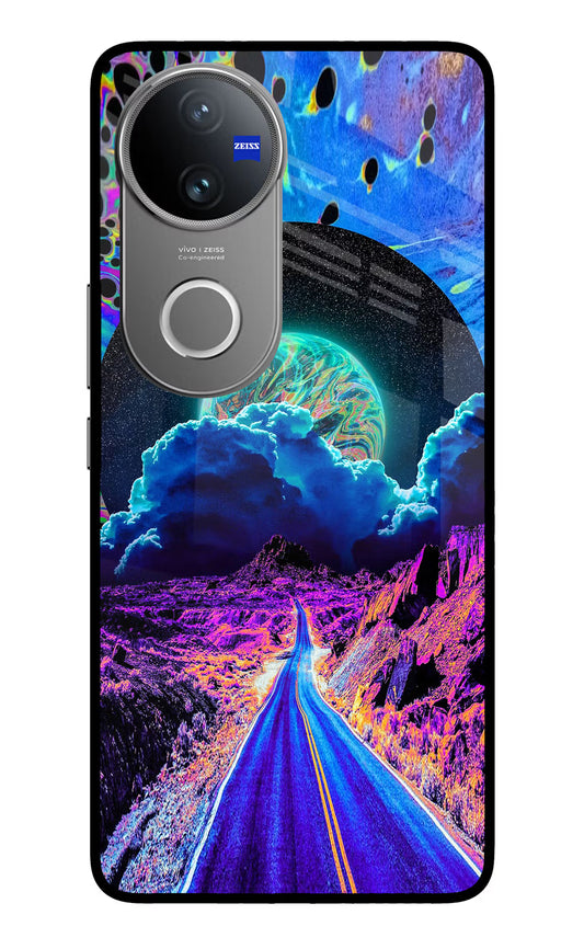 Psychedelic Painting Vivo V50 5G Glass Case