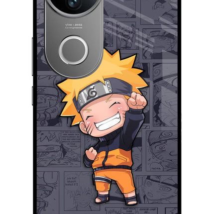 Chota Naruto Vivo V50 5G Glass Case Back Cover by Casekaro