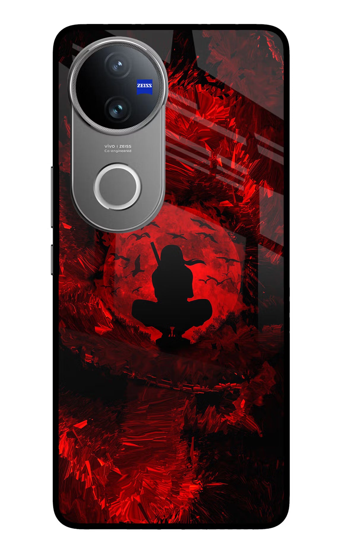Itachi Uchiha Vivo V50 5G Glass Case Back Cover by Casekaro