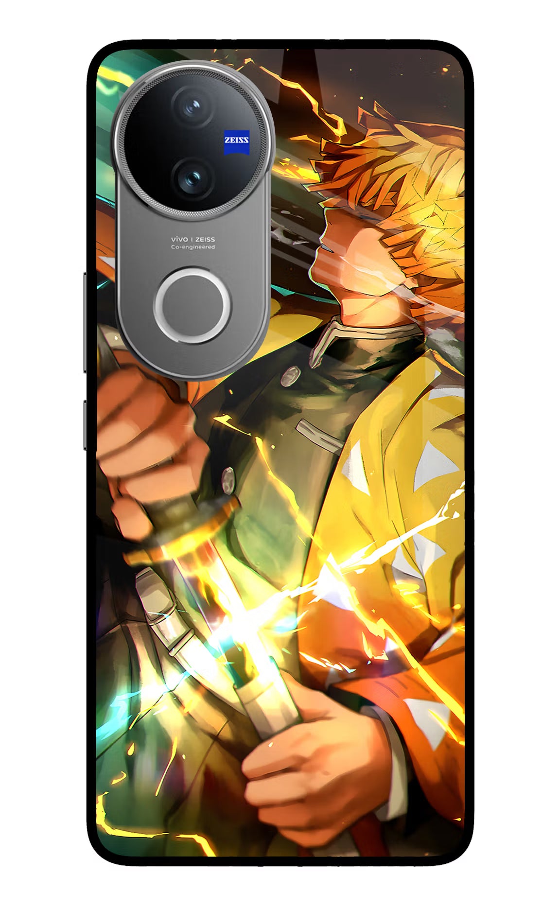 Demon Slayer Vivo V50 5G Glass Case Back Cover by Casekaro