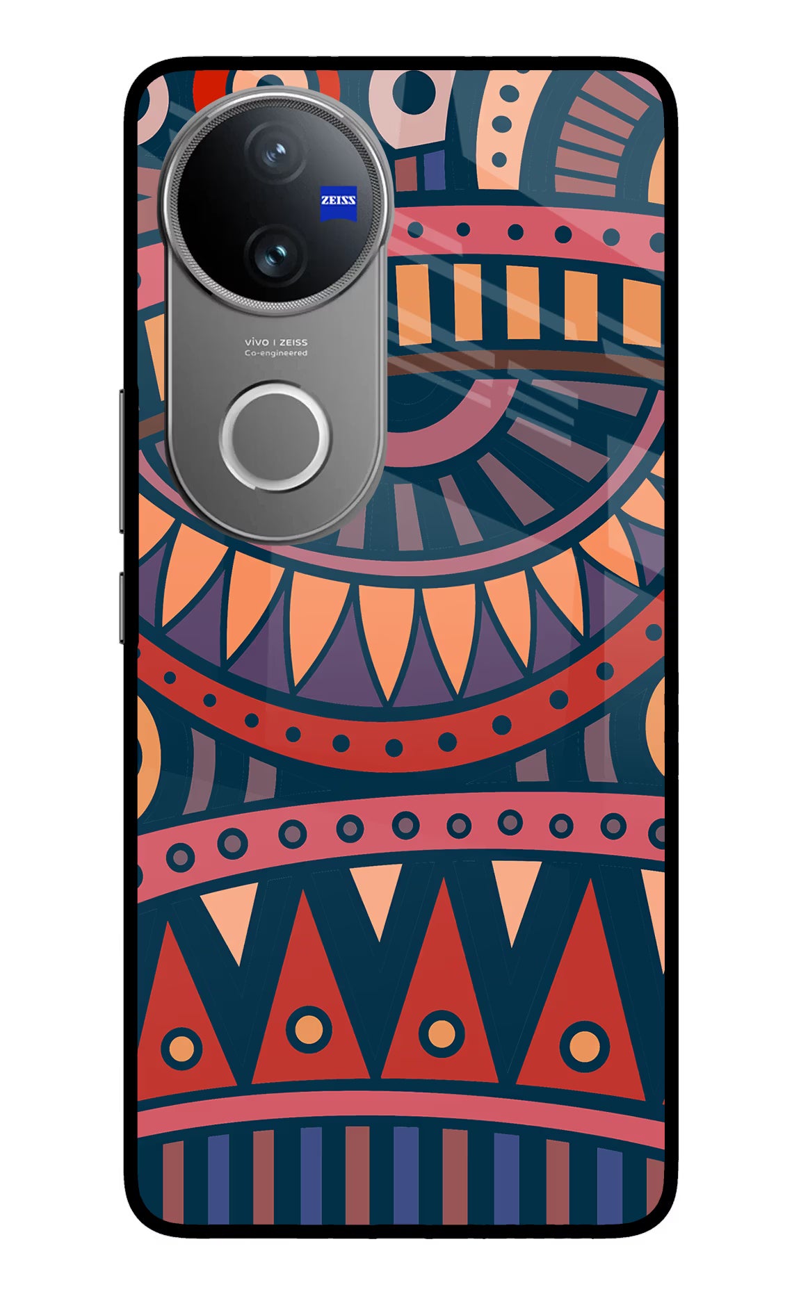 African Culture Design Vivo V50 5G Glass Case Back Cover by Casekaro