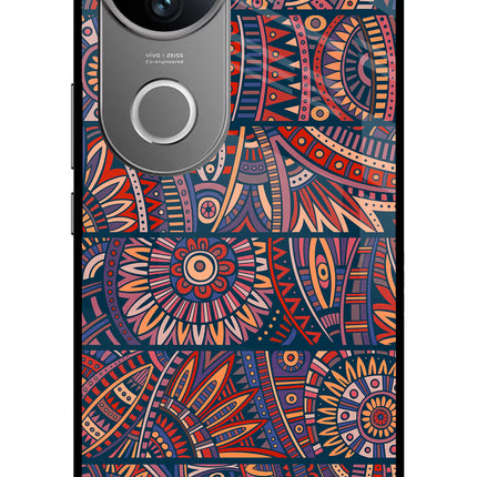African Culture Design Vivo V50 5G Glass Case