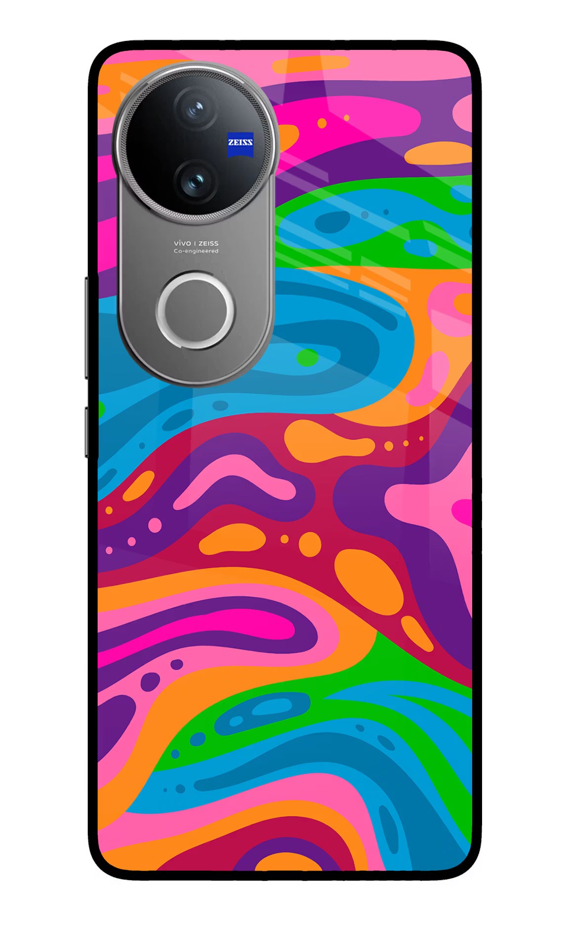 Trippy Pattern Vivo V50 5G Glass Case
