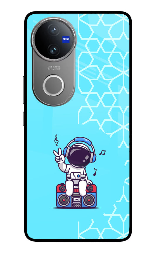 Cute Astronaut Chilling Vivo V50 5G Glass Case