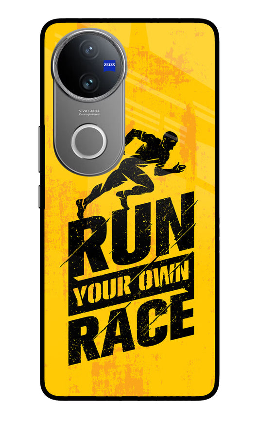 Run Your Own Race Vivo V50 5G Glass Case