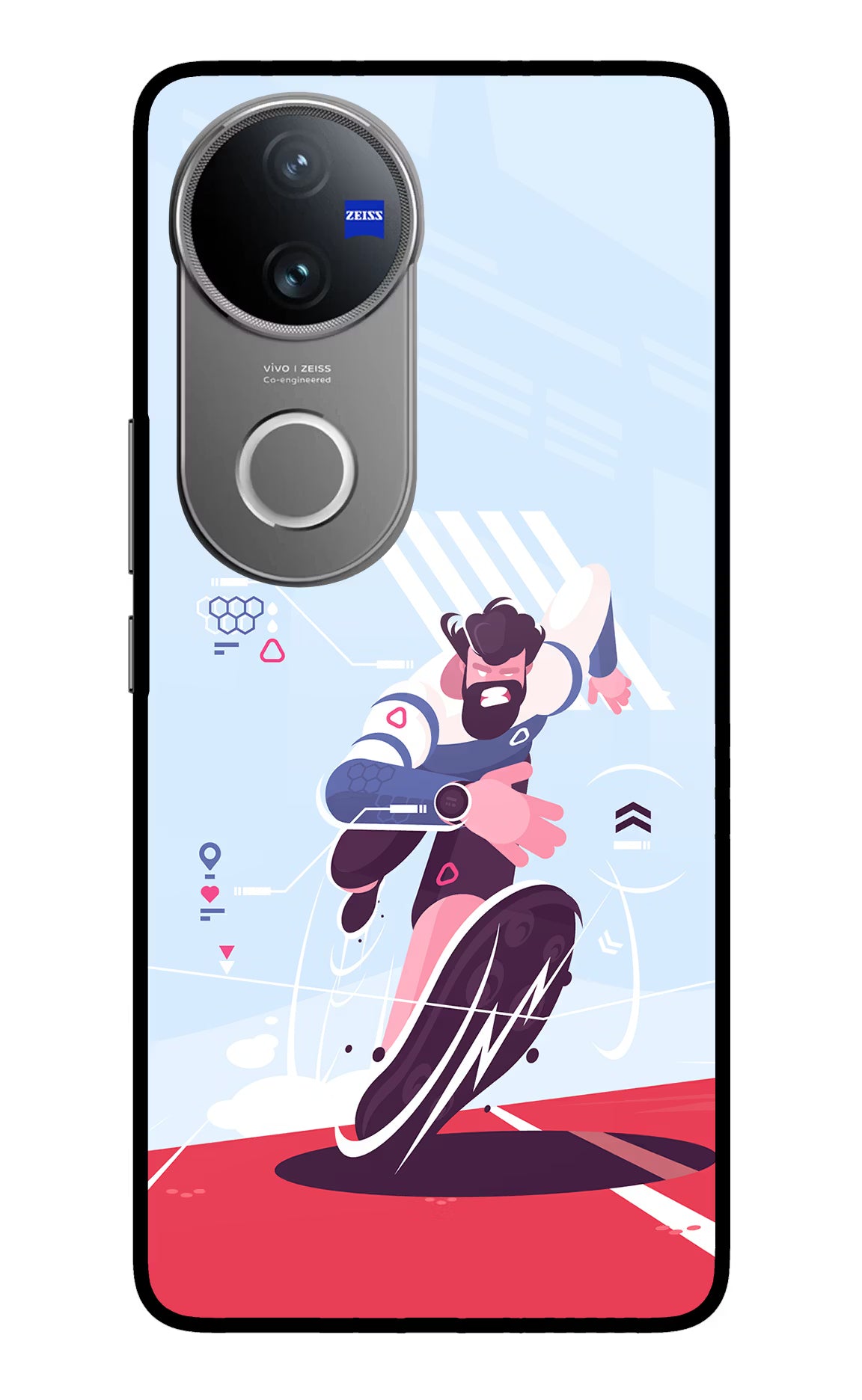 Run Pro Vivo V50 5G Glass Case Back Cover by Casekaro