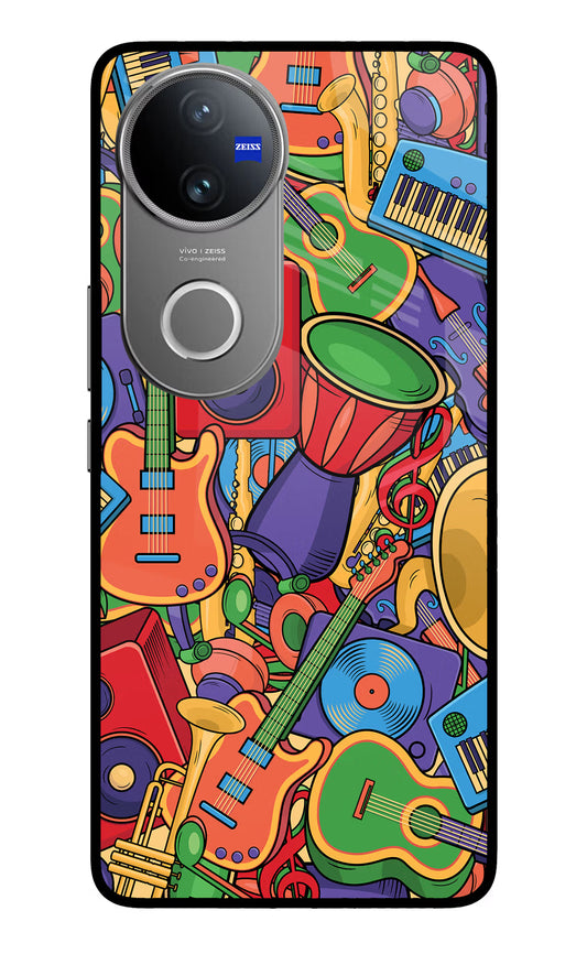 Music Instrument Doodle Vivo V50 5G Glass Case