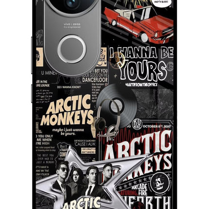 Arctic Monkeys Vivo V50 5G Glass Case Back Cover by Casekaro
