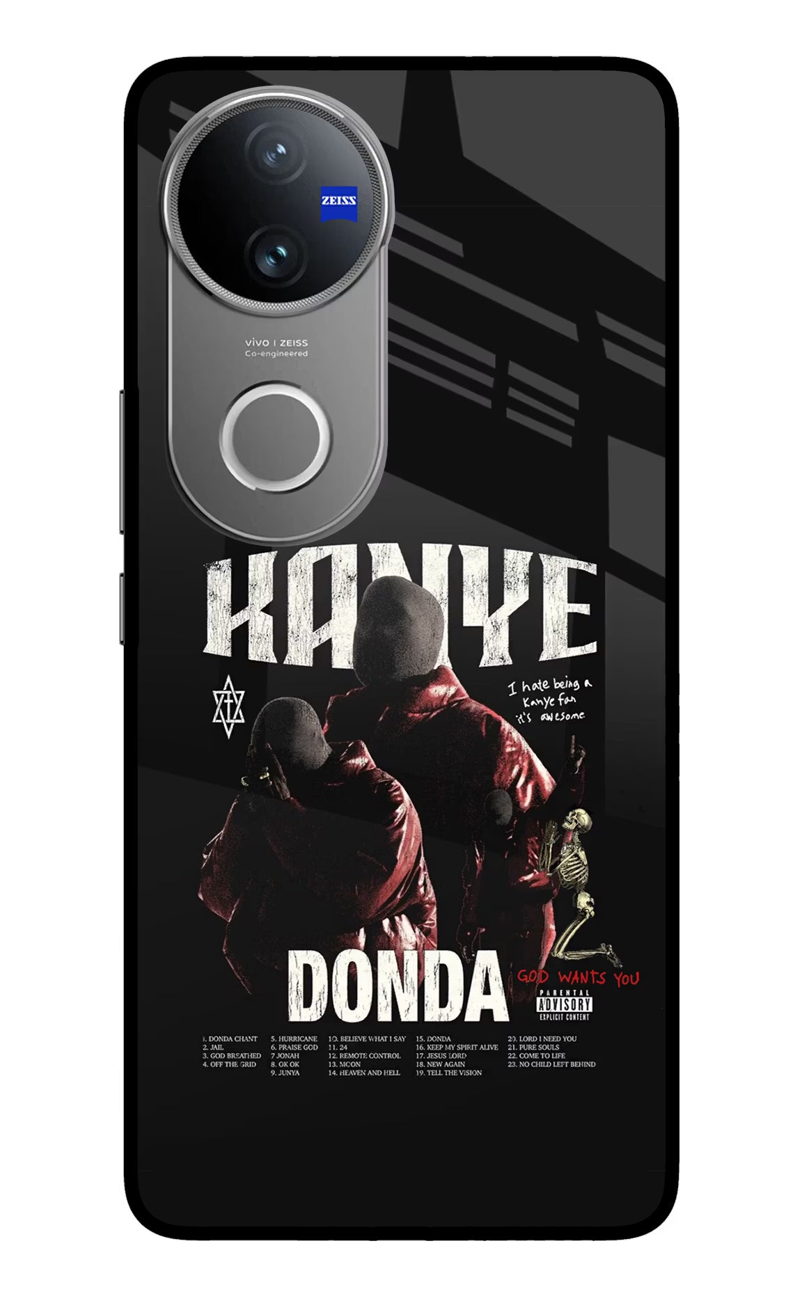 Donda Kanye West Vivo V50 5G Glass Case