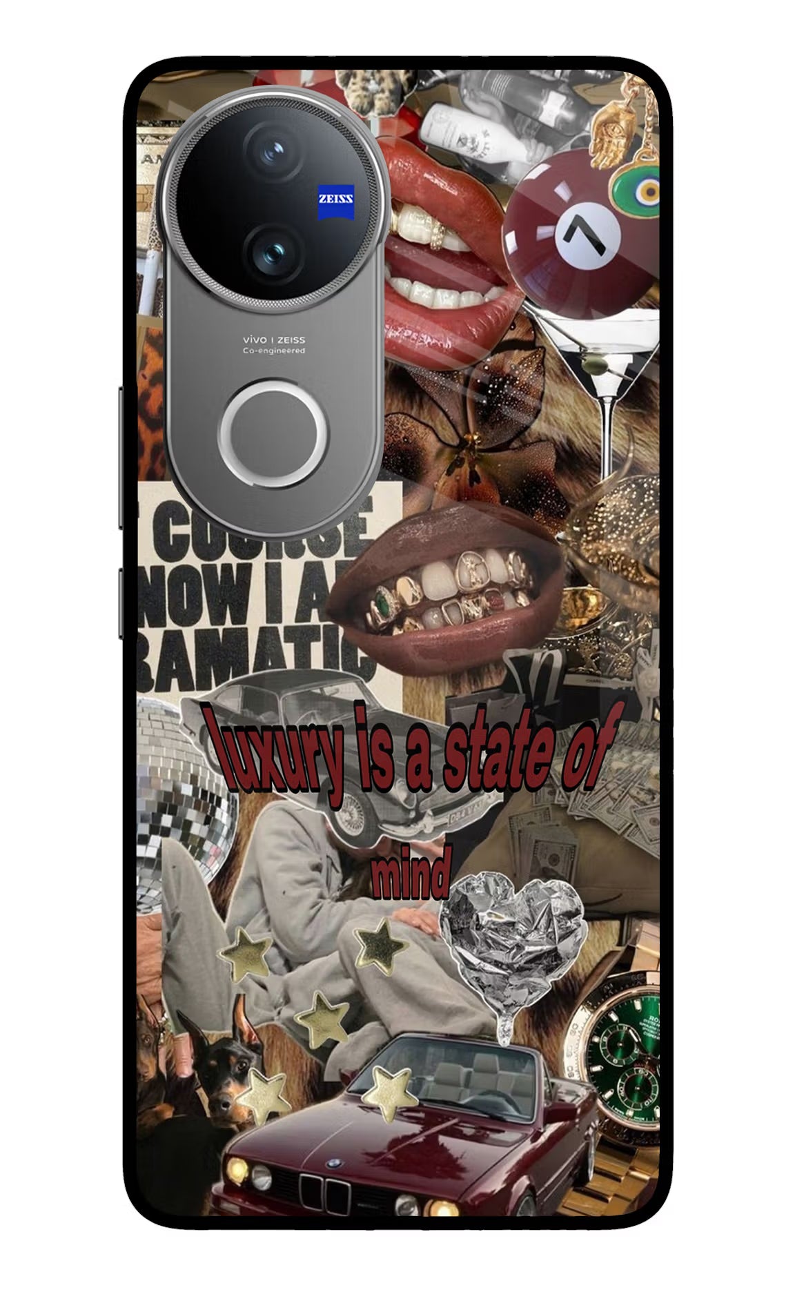 Luxury Vivo V50 5G Glass Case Back Cover by Casekaro