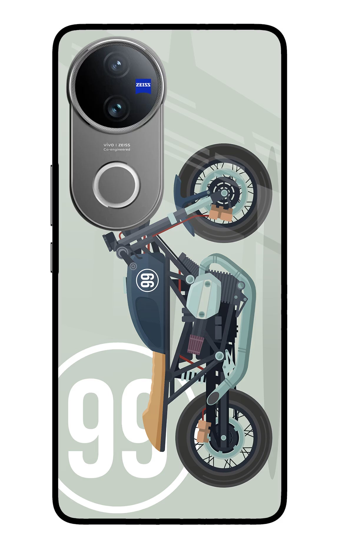 Classic Cafe Racer 99 Vivo V50 5G Glass Case