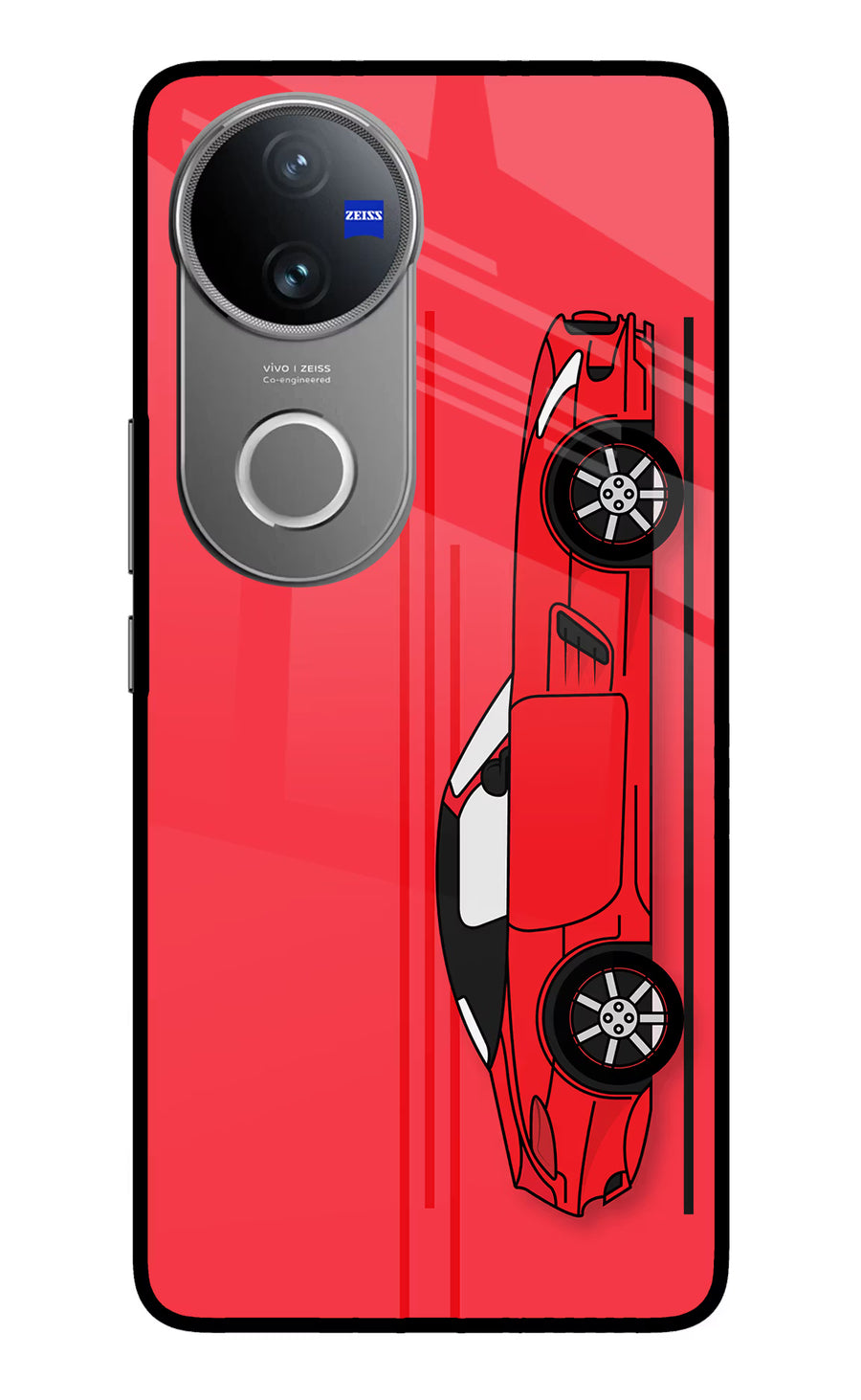 Red Velocity Vivo V50 5G Back Cover, Metal case