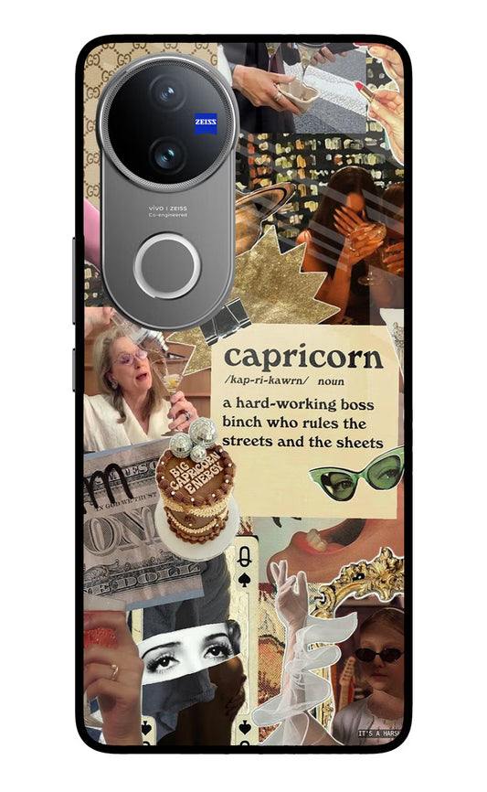 Capricorn Zodiac Vivo V50 5G Glass Case