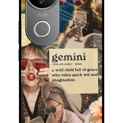 Gemini Zodiac Vivo V50 5G Glass Case
