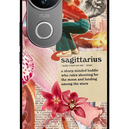 Sagittarius Zodiac Vivo V50 5G Glass Case