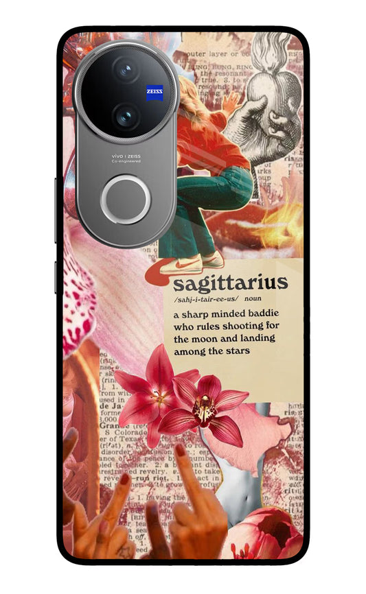 Sagittarius Zodiac Vivo V50 5G Glass Case