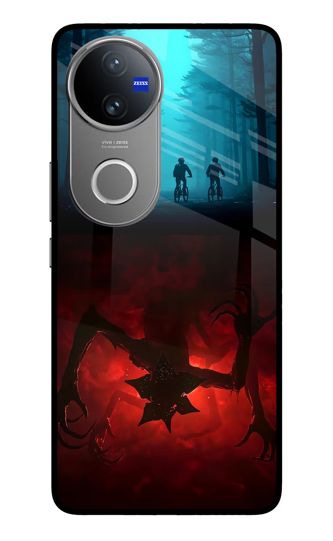 Ordinary Things Downside Up Vivo V50 5G Glass Case Back Cover by Casekaro