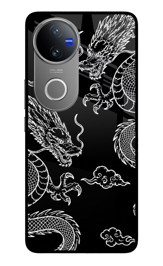 Twin Dragons Vivo V50 5G Glass Case