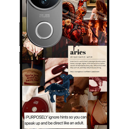 Zodiac Aries Vivo V50 5G Glass Case