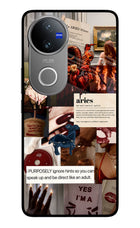 Zodiac Aries Vivo V50 5G Glass Case