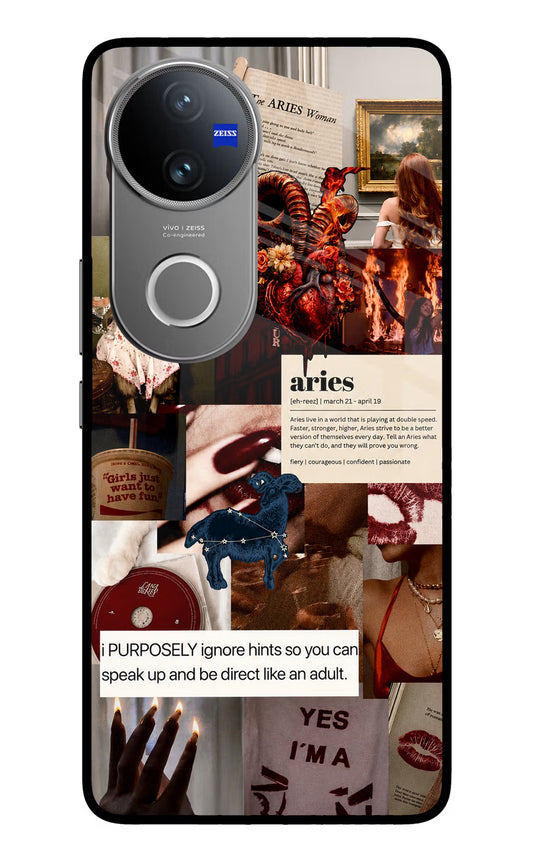 Zodiac Aries Vivo V50 5G Glass Case